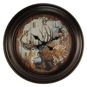 Large White Tail Buck Clock